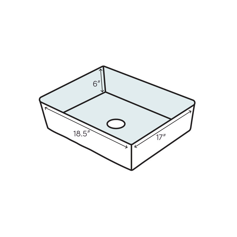 American Standard Declyn 17'' White Ceramic Rectangular Wall Mount